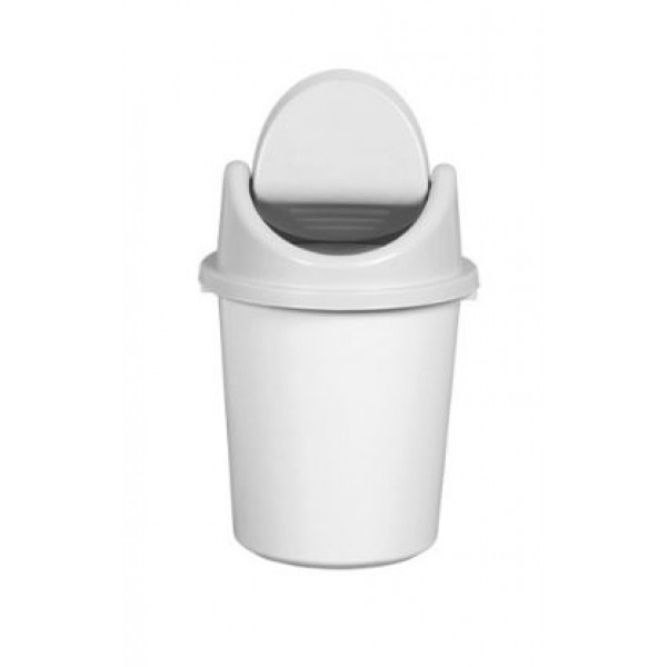 Cesto com tampa basculante branco 100l
