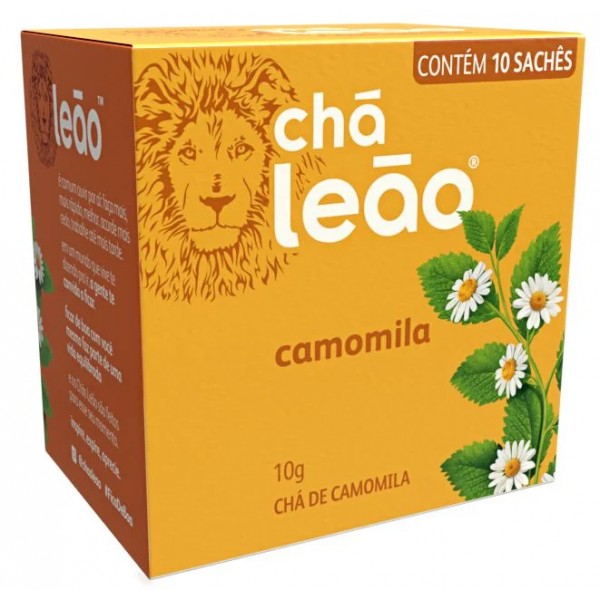 Chá leão camomila com 10 sachês