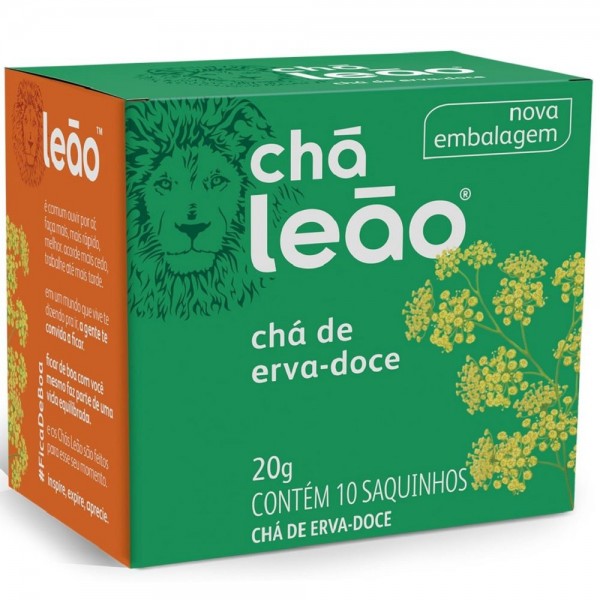 Chá leão erva doce com 10 sachês