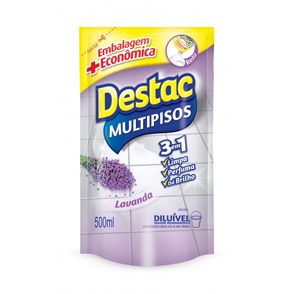Limpador destac multi pisos refil 500ml