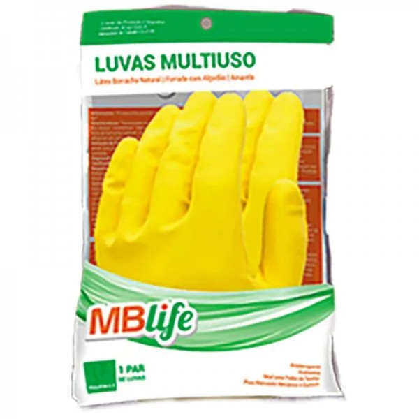 Luva de borracha medix amarela g