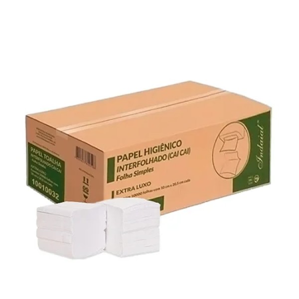 Papel higiênico cai cai indaial ex. luxo folha simples com 10.000
