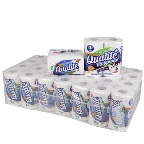 Papel higiênico qualite folha dupla com 64 unidades