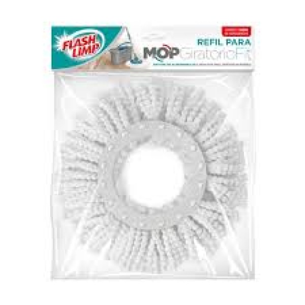 Refil para mop giratório fit flash limp
