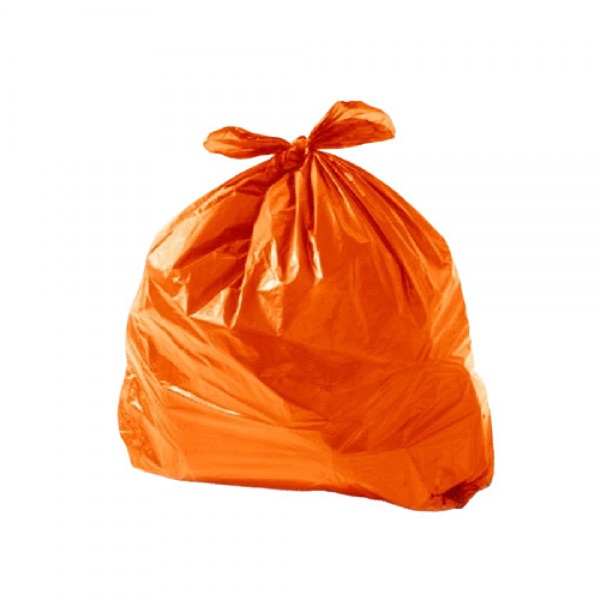 Saco l 100l bl 90x100 laranja reforçado com 35 unidades