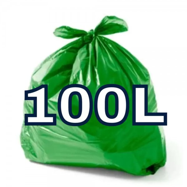 Saco l 100l verde 90x100 reforçado com 35 unidades