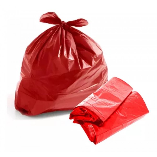 Saco l 200l vermelho 95x120 com 50 unidades