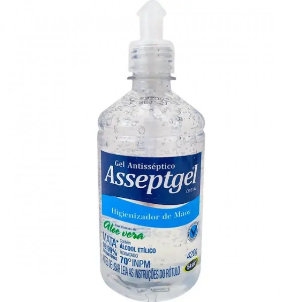 Álcool em gel asseptgel para mãos start 440g