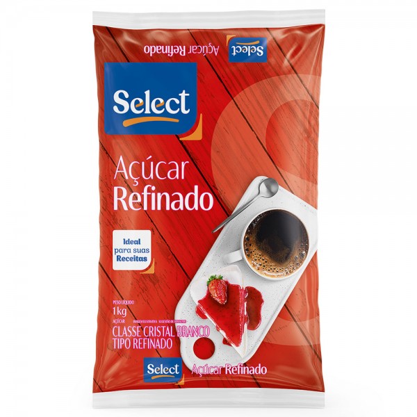 Açucar refinado select 1Kg 