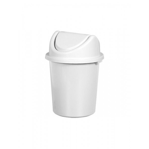 Cesto com tampa basculante branco plasnew 60l