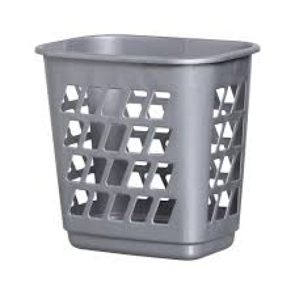 Cesto retangular telado prata plasnew 10l