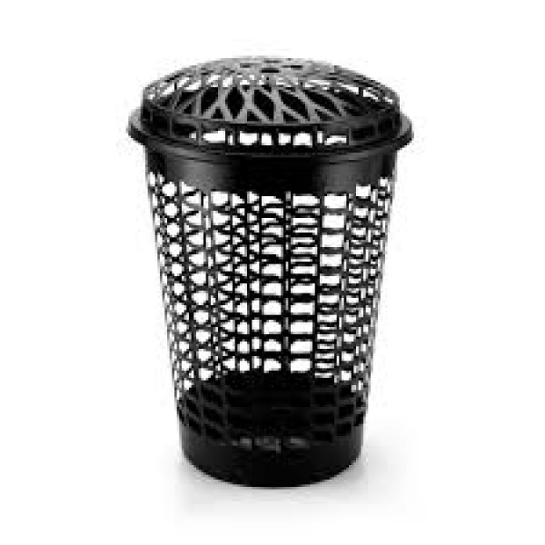 Cesto telado para roupas preto plasnew 56l