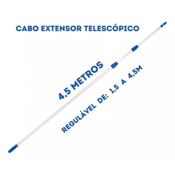 Cabo extensor telescópico alumínio sanc 4,5m