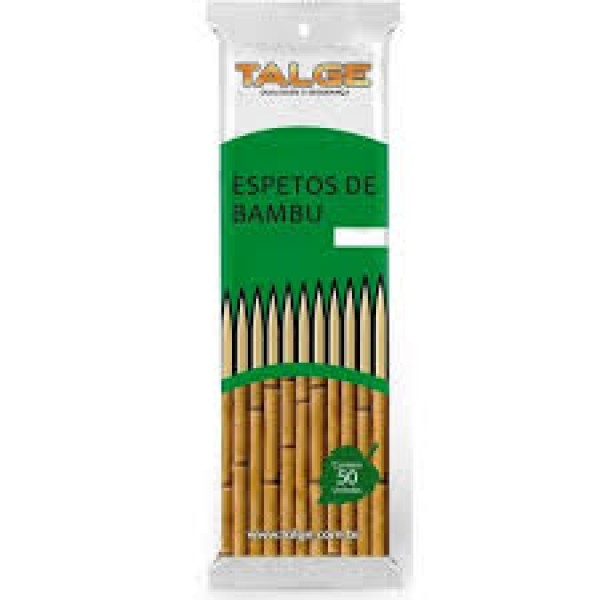 Espeto de bambu talge 18cm com 50 unidades