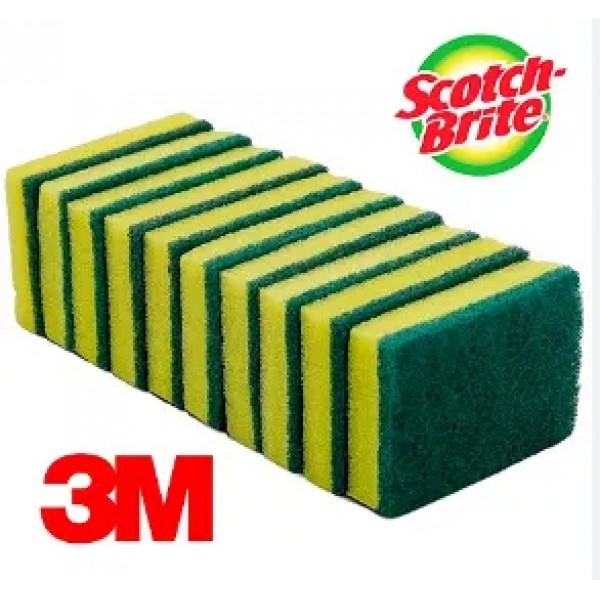 Esponja dupla face 3m scotch brite com 10 unidades