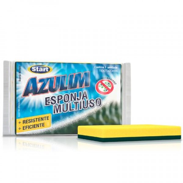 Esponja dupla face azulin
