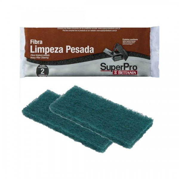 Esponja fibra superpro limpeza pesada com 2 unidades