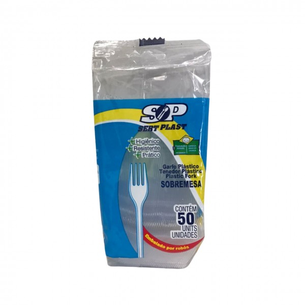 Garfo pequeno sert plast com 50