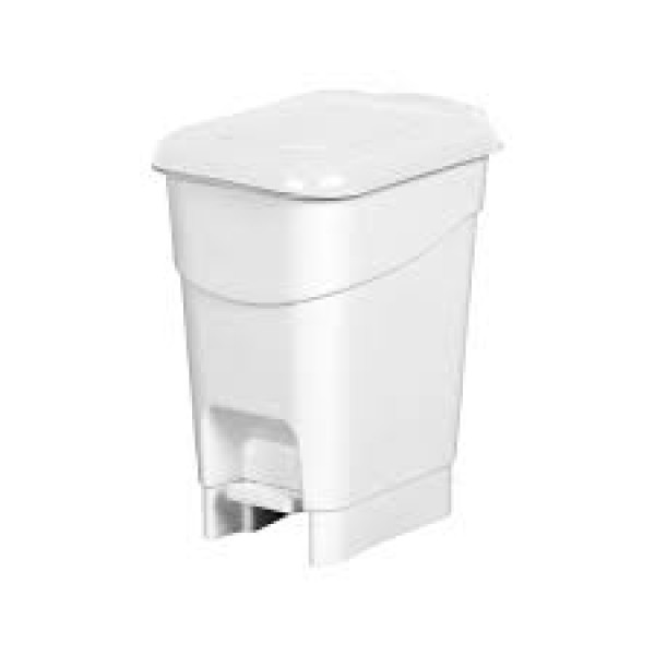 Lixeira com pedal branca plasnew 12l