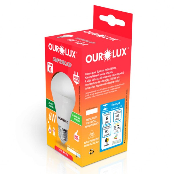 Lâmpada led ourolux 6w