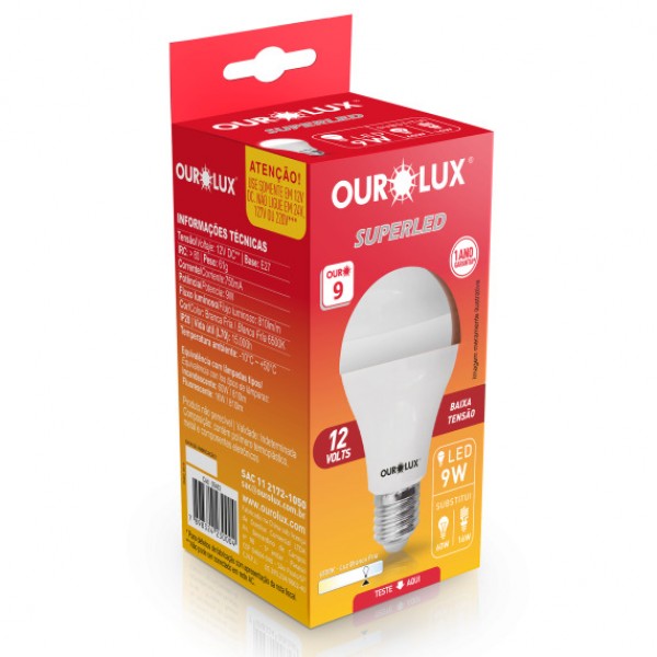 Lâmpada ourolux led 9w