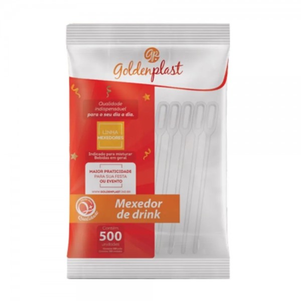 Mexedor de drink goldenplast com 500 unidades