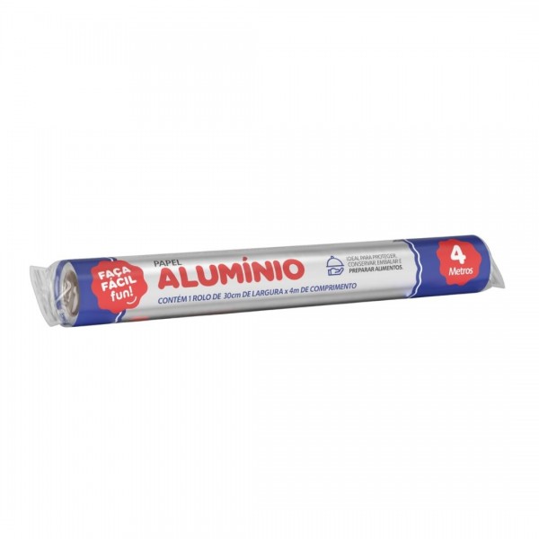 Papel alumínio 4m x 30cm faça fácil