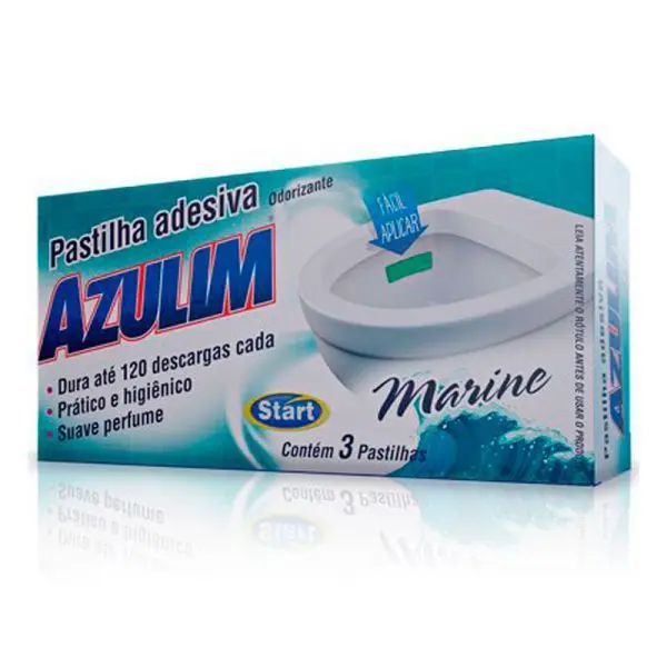 Pastilha adesiva azulin marine com 3 unidades