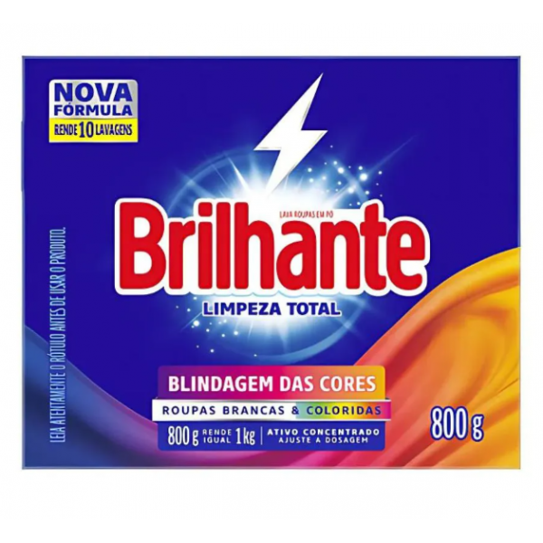 Sabao em po brilhante 800gr 