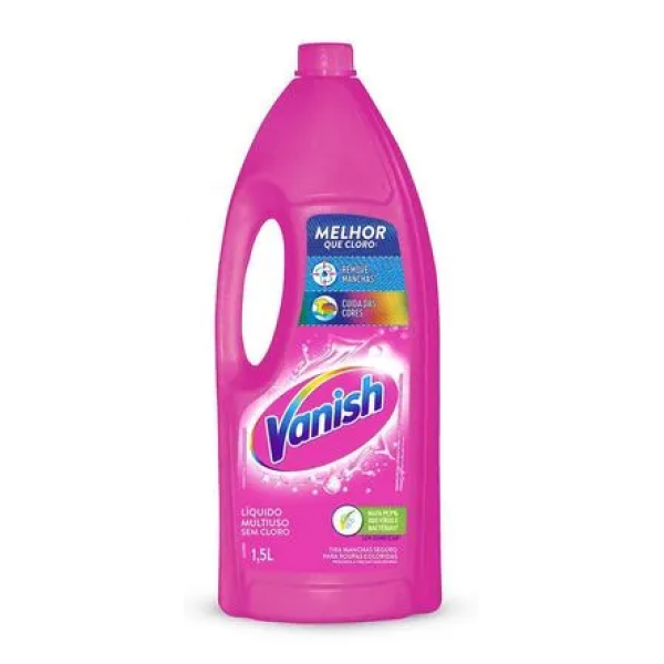 Tira Manchas Líquido Vanish  1,5L para roupas coloridas